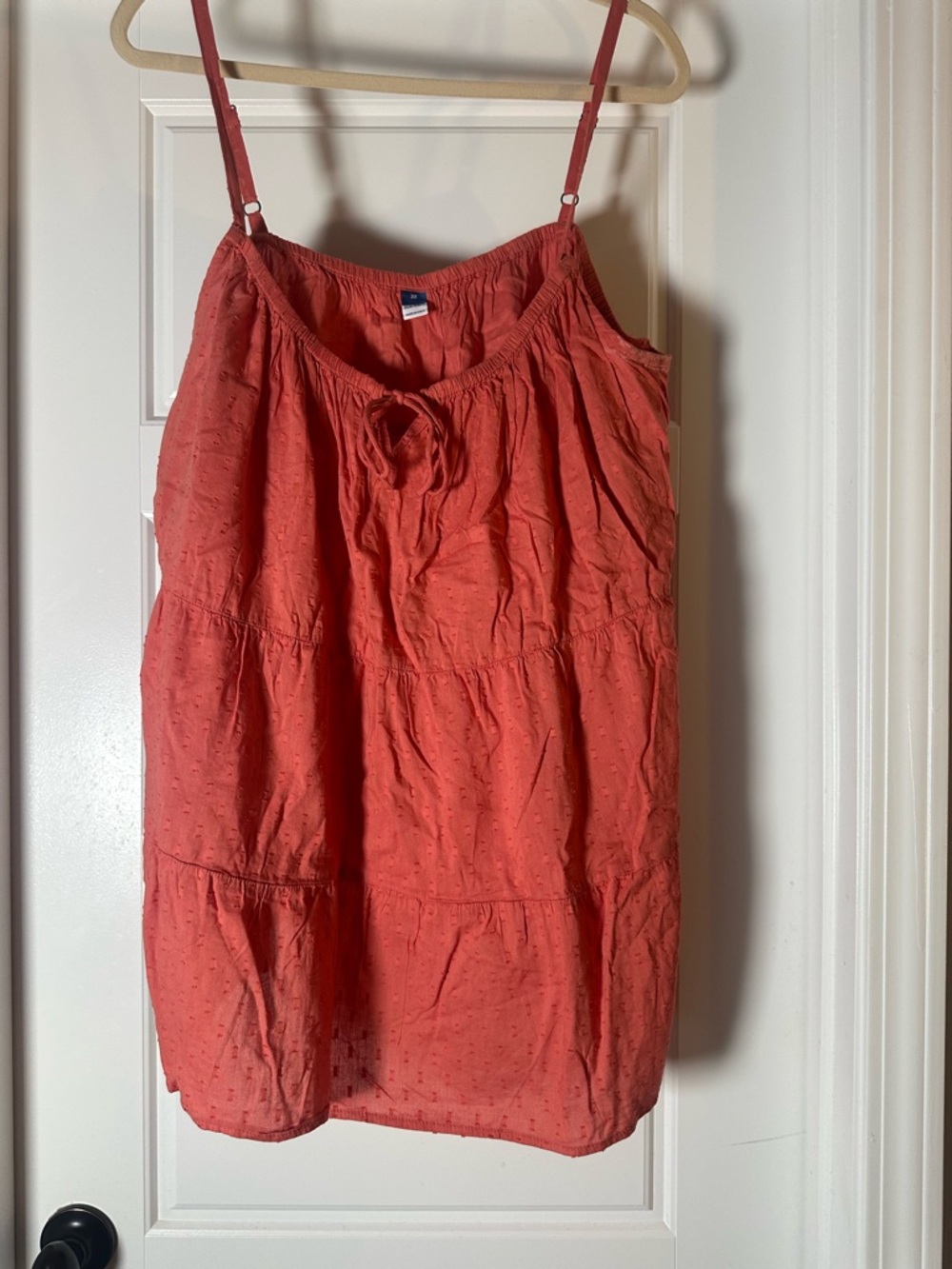 Old Navy Coral Eyelet Tie-Front Camisole